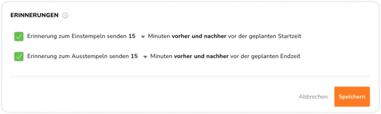 Time tracking policy settings – Reminders